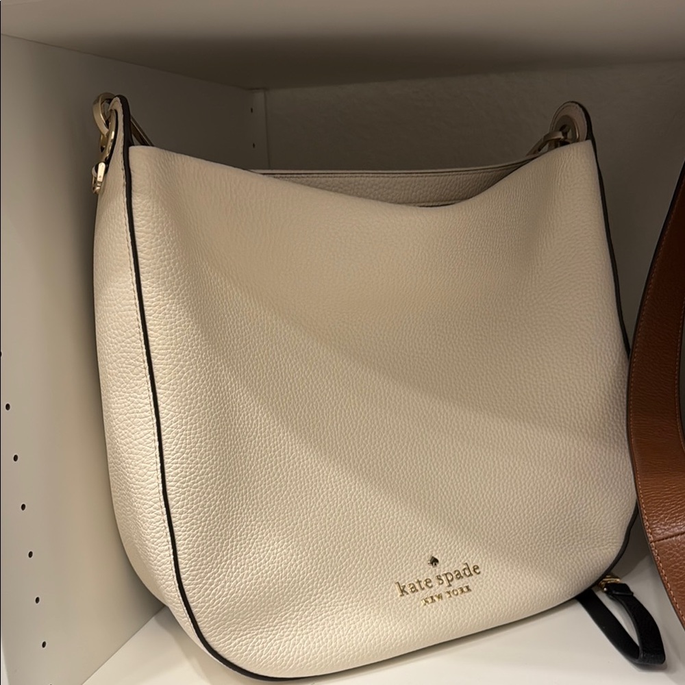 Kate Spade White Leather Hobo Bag